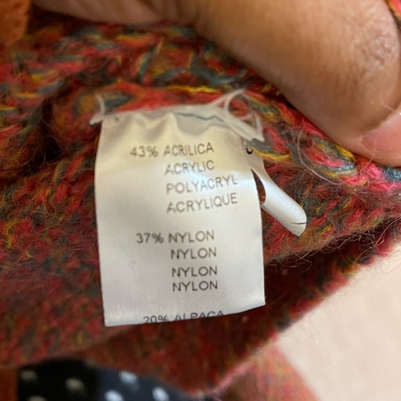 Skovhuus alpaca blend chunky knit multicolor sweater woman’s size small - Picture 6 of 8